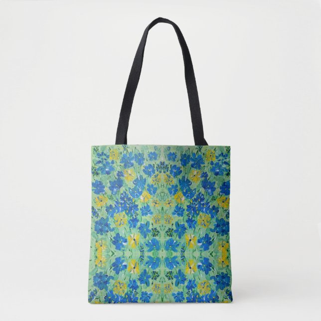 Tiny Forget-Me-Not Floral Tote Bag (Front)