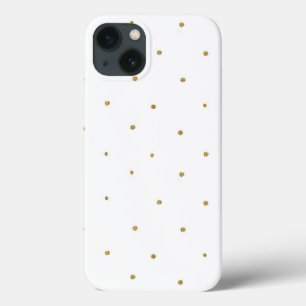 Tiny Gold Glitter Dots Golden Glittery Polka Dots iPhone 13 Case