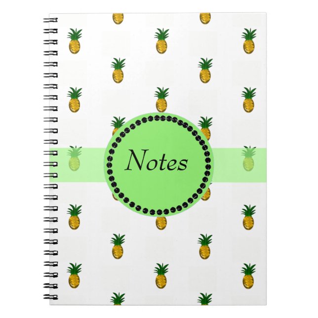 Tiny Golden Pineapples Notebook (Front)