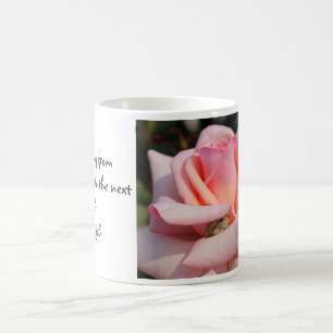 Tiny Green Frog in Pink Rose "Hopping" Mug 2