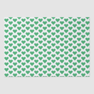Tiny Green Hearts Pattern Tissue Paper