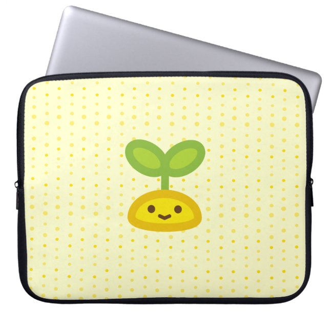 Tiny Green Sprout Laptop Sleeve (Front)
