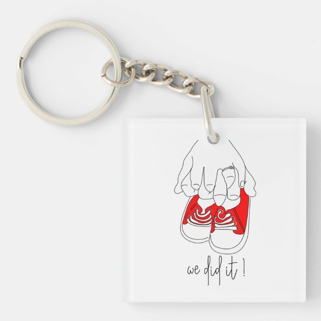 Tiny hands and tiny feet ready to pop keychain (Front)