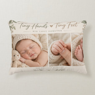 Tiny Hands Tiny Feet Baby Memories Accent Pillow