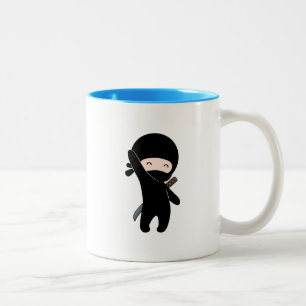 Tiny Happy Ninja Two-Tone Coffee Mug
