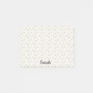Tiny Hearts Add Name Cute Office Gift Post-it Notes