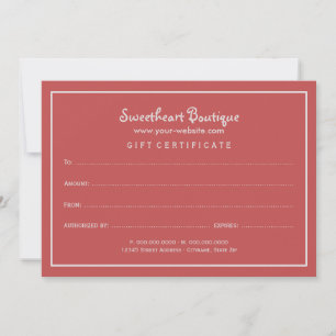 Tiny Hearts Gift Certificate