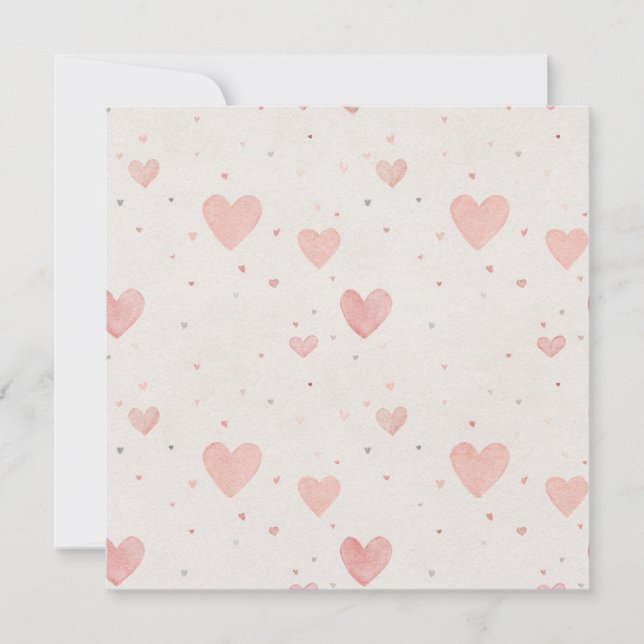 Tiny Hearts Square Invitation (Front)