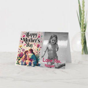 *~* Tiny Hearts Whimsical Mother's Day Photo  AP72 Thank You Card