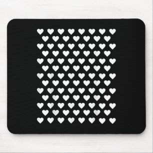 Tiny Hearts White Polka Dot Pattern Cute Valentine Mouse Pad