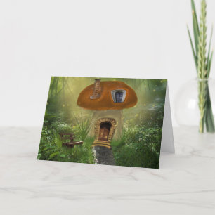 TINY HOUSE IN FOREST GREETING CARDS