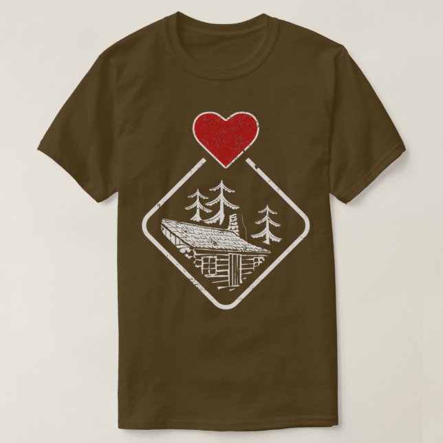 Tiny House Living Log Cabin Tiny House Apparel T-Shirt (Design Front)
