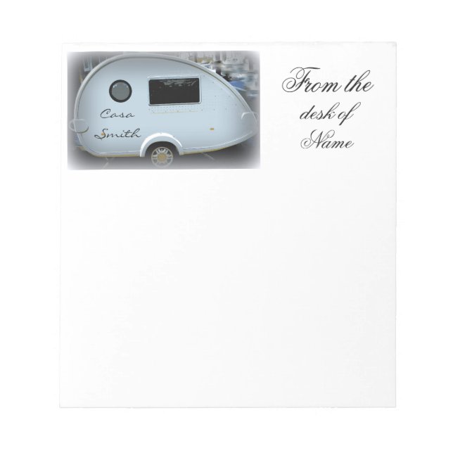 Tiny house teardrop caravan Thunder_Cove Notepad (Front)