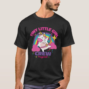 Tiny Human Kids Little Girls of Unicorn Magical Da T-Shirt