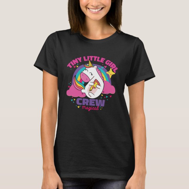 Tiny Human Kids Little Girls of Unicorn Magical Yu T-Shirt (Front)