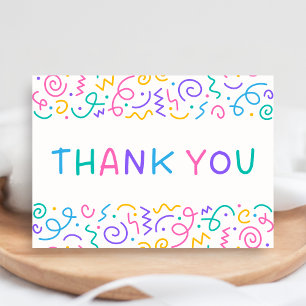 Tiny Human Shindig Baby Shower Thank You Card