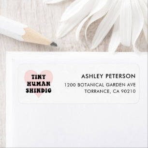 Tiny Human Shindig Modern Baby Shower Address