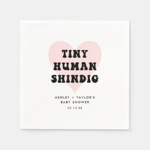 Tiny Human Shindig Modern Baby Shower Napkin