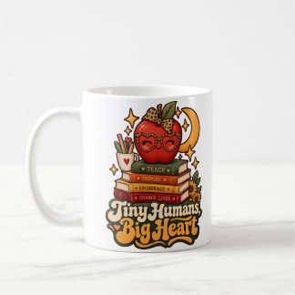 Tiny Humans Big Heart Retro Teacher Coffee Mug