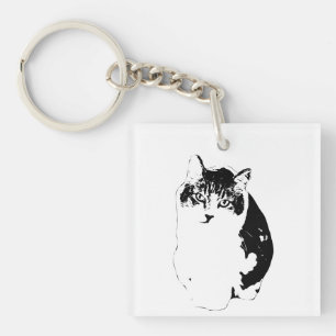 Tiny Ink Portrait Keychain