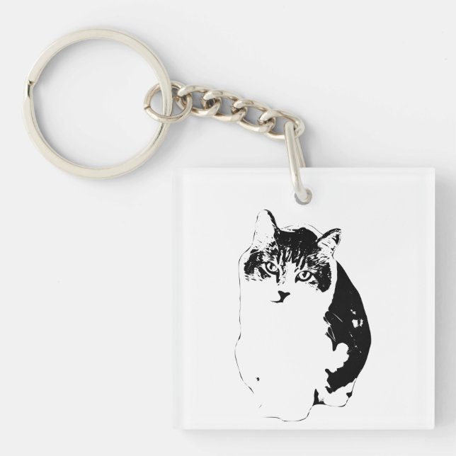 Tiny Ink Portrait Keychain (Front)
