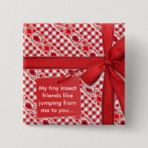 Tiny Insect friends... 2 Inch Square Button