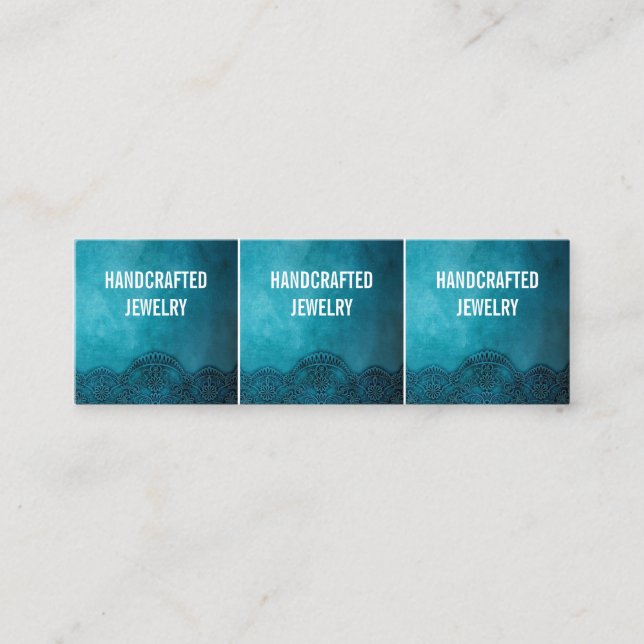 Tiny Jewellery Card-Customize Text- Mini Business  Mini Business Card (Front)