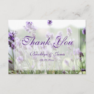 Tiny Lavender sur mesure Carte de remerciements bo