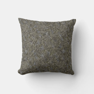 Tiny Leaves Nature Art Pattern Throw Pillow