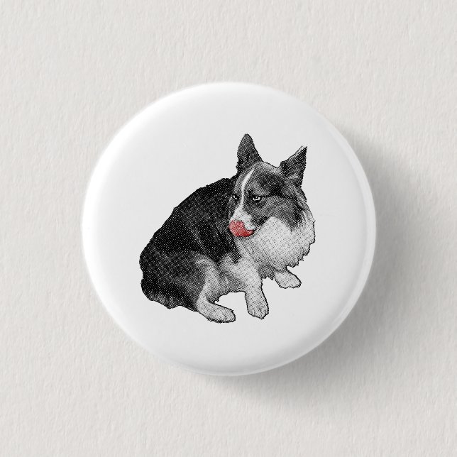 Tiny Lick, Big Ears 1 Inch Round Button (Front)
