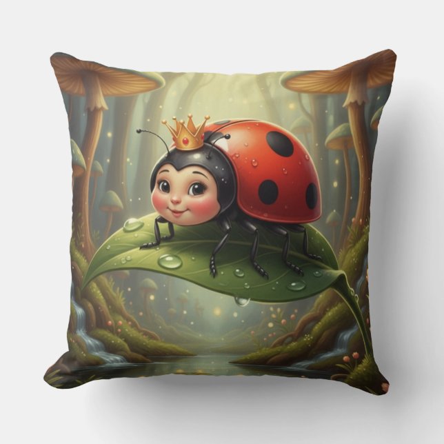 Tiny Majesty-Enchanted Garden Puzzle Throw Pillow (Front)