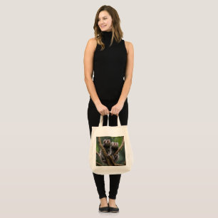 Tiny Marmoset Titans Among the Branches, Tote Bag