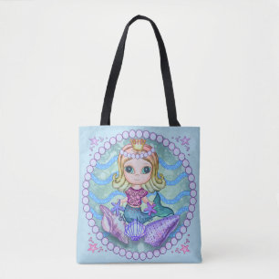 Tiny Mermaid Tote Bag
