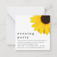 TINY MINI SIZE Sunflower Newlywed Evening Party