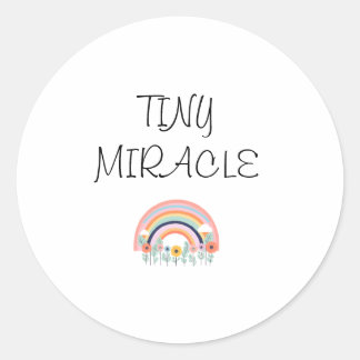 Tiny Miracle Baby Onsie Classic Round Sticker