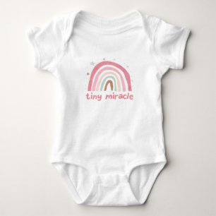 tiny miracle pastel rainbow baby bodysuit