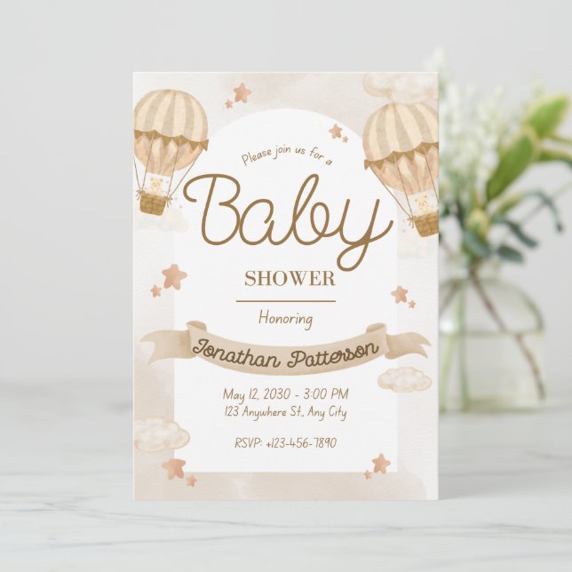 Tiny Moments Big Love Baby Shower Invitation (Standing Front)