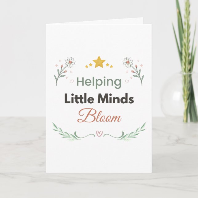 Tiny Moments Botanical Daisy Design Card (Front)