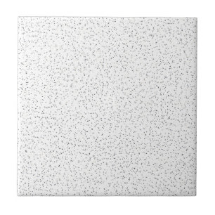 Tiny Monochrome Black, Grey & Cream Dots on White Tile