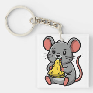 Tiny Mouse Cottage Keychain