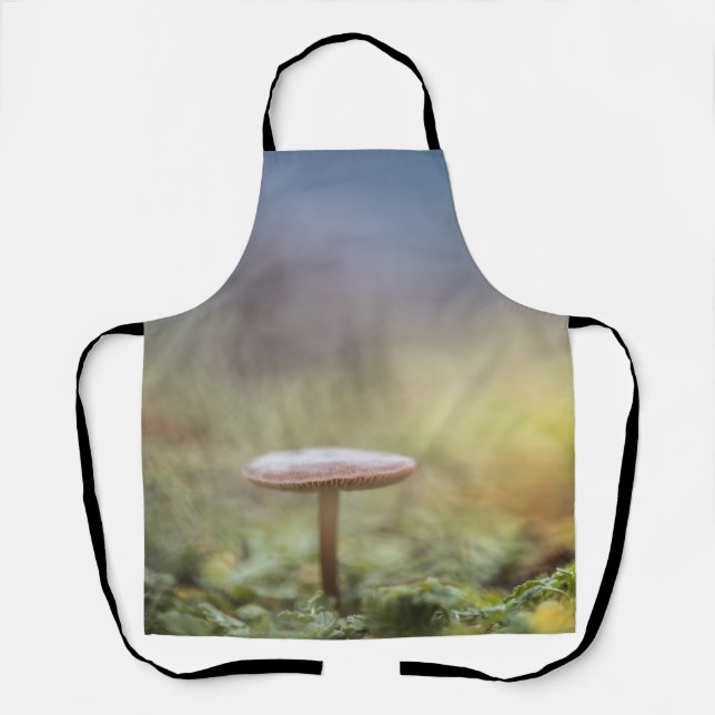 Tiny Mushroom Nature Photo Apron (Front)