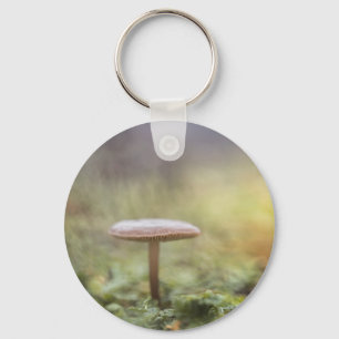 Tiny Mushroom Nature Photo Keychain