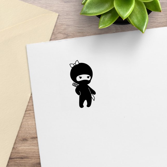 Tiny Ninja Girl 1x1 Rubber Stamp (Creator Uploaded)