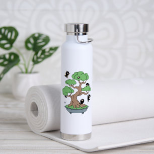 Tiny Ninjas in Bonsai Tree Water Bottle