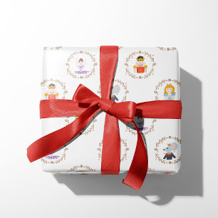 Tiny Nutcracker Characters Wrapping Paper