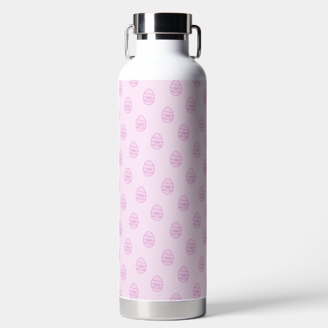 TINY PASTEL PINK EASTER EGGS WATER BOTTLE (Front)
