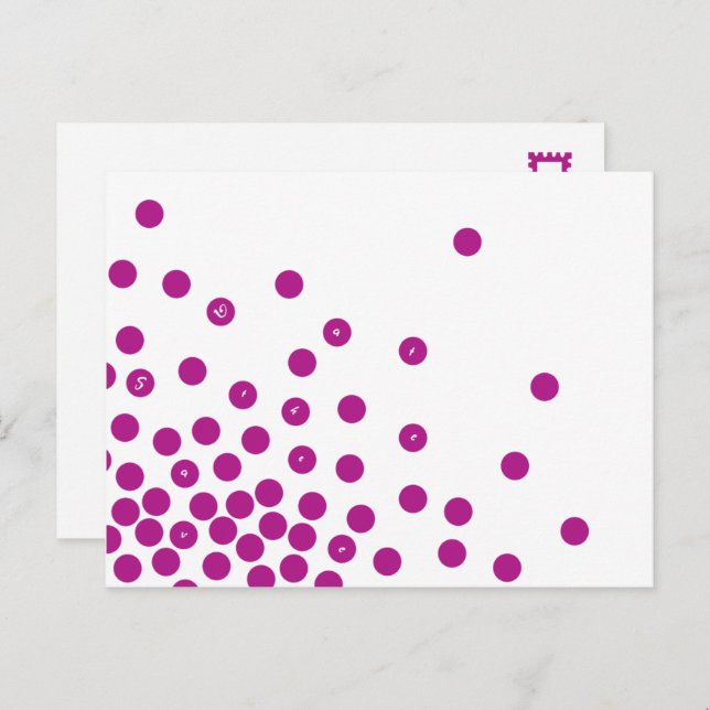 Tiny Pink Circles Save the Date Postcard Template (Front/Back)