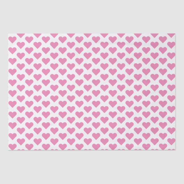 Tiny Pink Hearts Pattern Tissue Paper (Front)