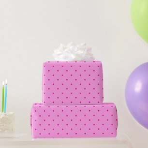 Tiny Pink Polka Dots Pattern Wrapping Paper
