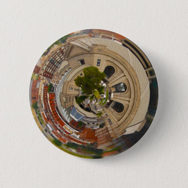 Tiny Planet Union Station Kansas City MO. 2 Inch Round Button (Front)